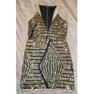 Beautiful black & gold sequence dress 🔥⚡✨